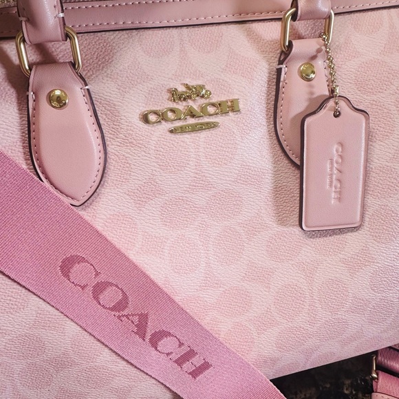 Coach Powder Pink large Rowan nwt - Picture 3 of 9